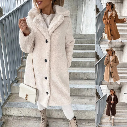 Plus Size Fleece Coat