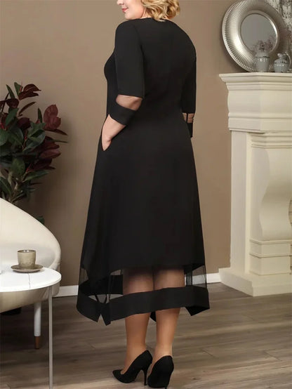 Elegant Plus Size A-Line Dress