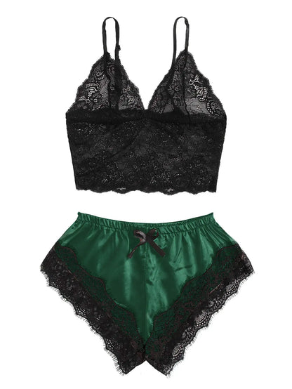 Women's Lace 2-Piece Pajama Set