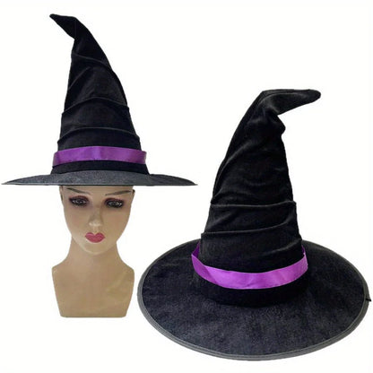 Crumpled Velvet Witch Hat