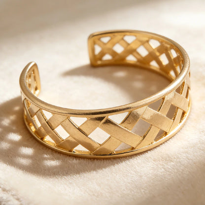 Minimalist Gold Open Cuff Bracelet