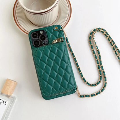 Crossbody PU Leather Case for iPhone 15 Pro Max | 15 Pro | 14 Pro Max | 14 Pro | 13 Pro Max | 13 Pro | 12 Pro Max | 12 Pro | 11 Pro Max