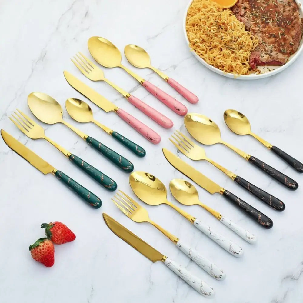 Metal Solid Tableware Set Stainless