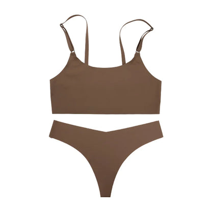 Seamless Ice Silk Bra Set