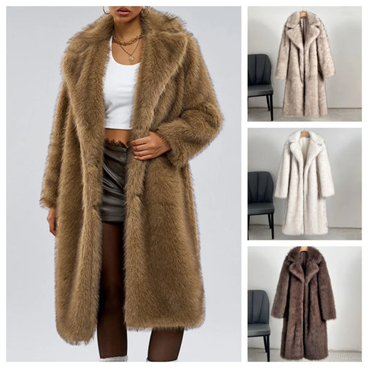 Gradient Faux Fur Coat
