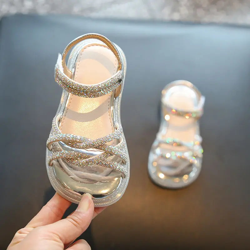 Open-Toe Hook-and-Loop Sandals
