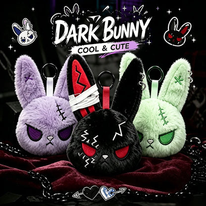 Gothic Bunny Keychain Rabbit Head