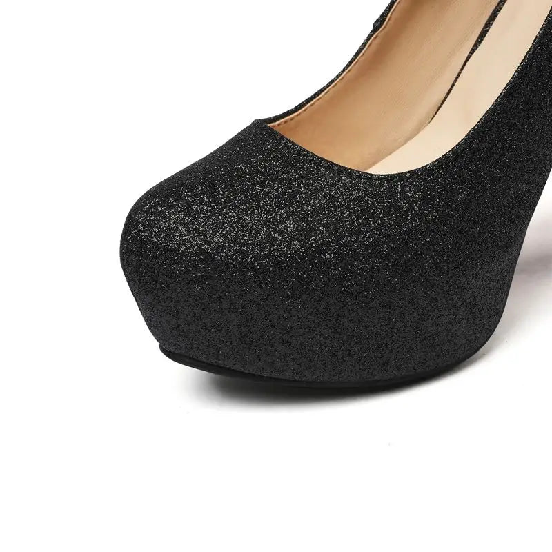 Bling Mary Jane Platform Heels