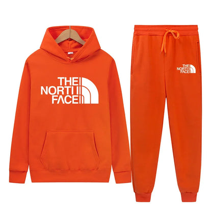 Unisex Two-Piece Hooded Tracksuit Set