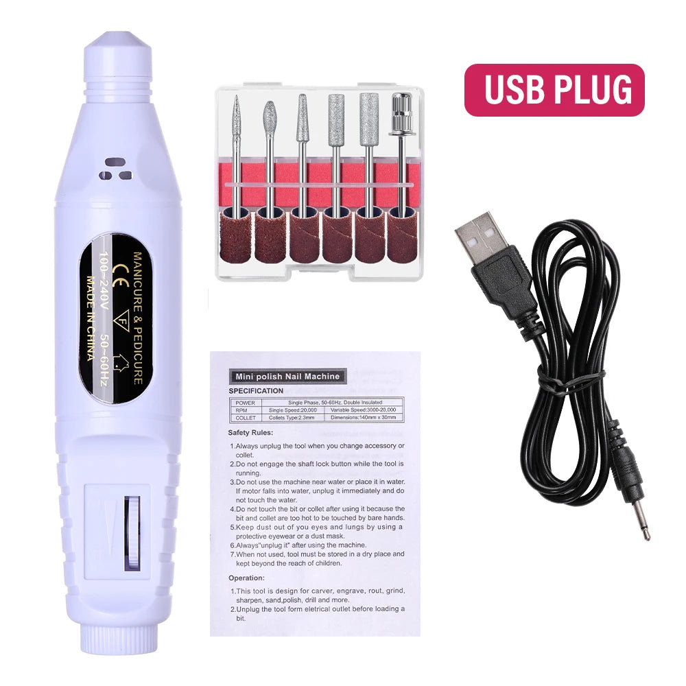 Electric Nail Drill Manicure Kit