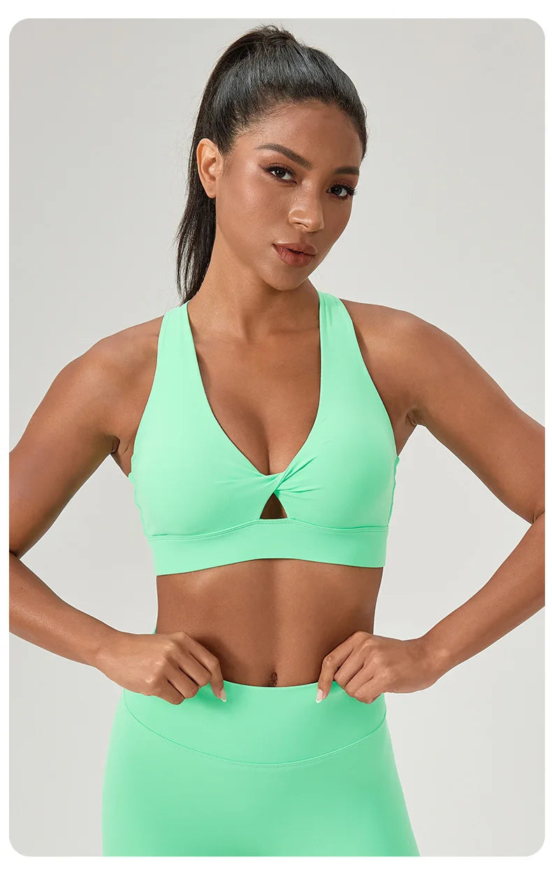 Yoga bra detachable padding quick-drying