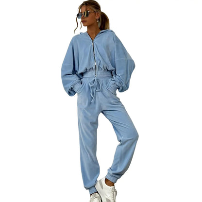 Women Two-Piece Hooded Tracksuit Set