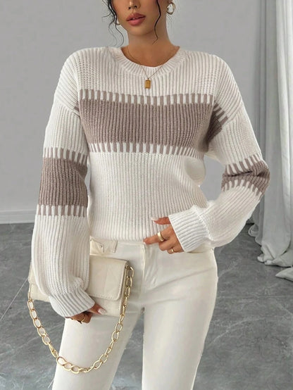 Straight-Cut Round Neck Pullover