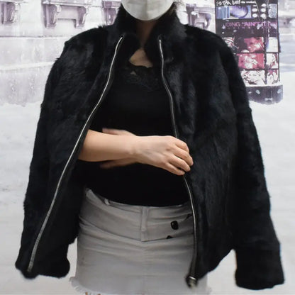 Rabbit Fur Bolero Jacket
