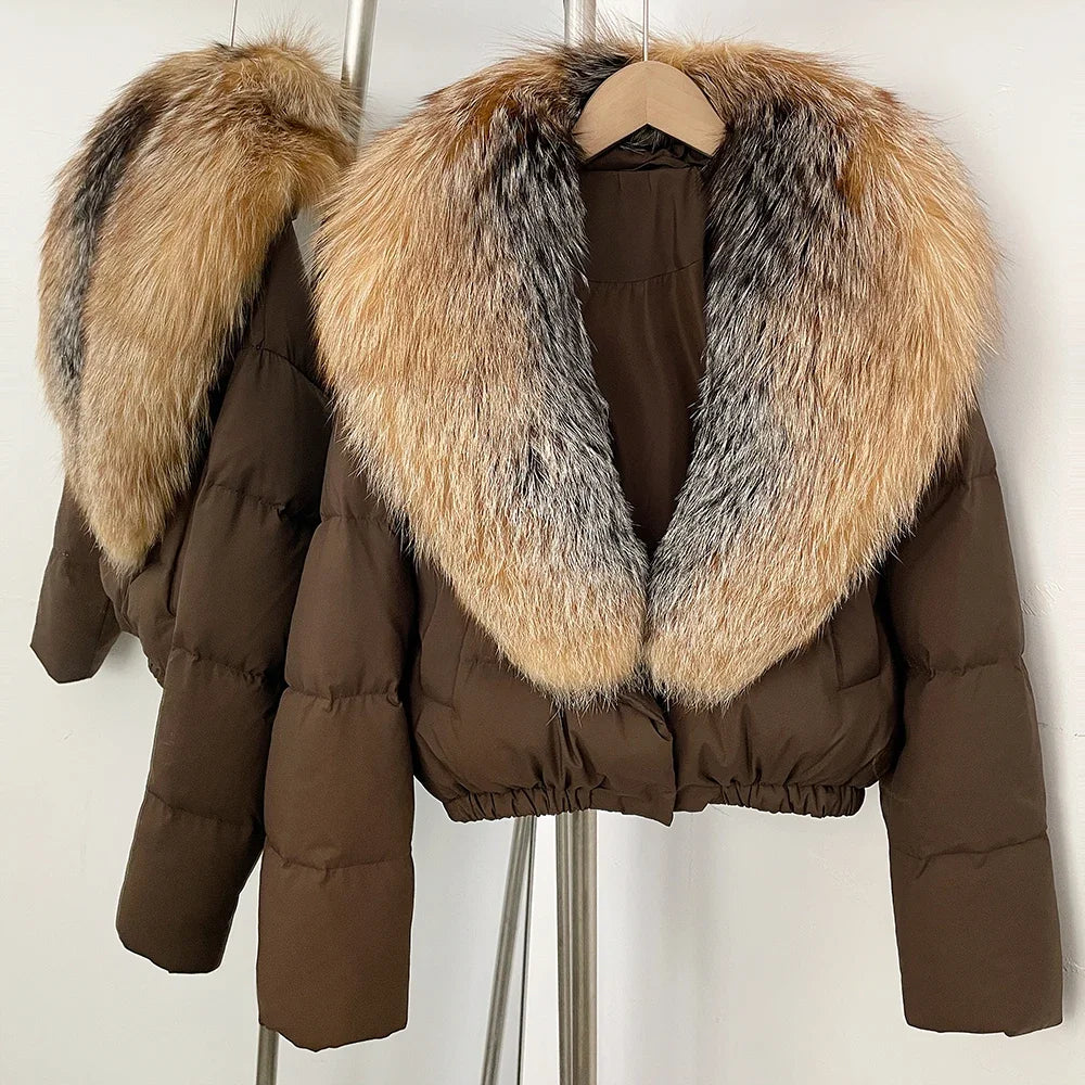 Fur Collar Duck Down Puffer Jacket
