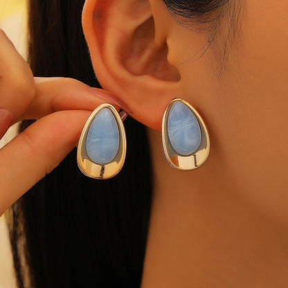 Elegant Enamel Drop Earrings