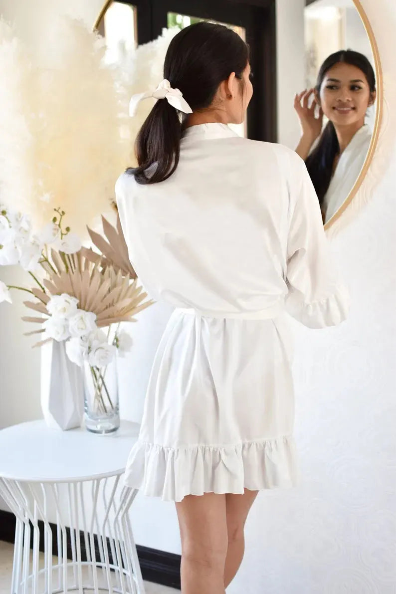 Elegant Satin Knee Robe
