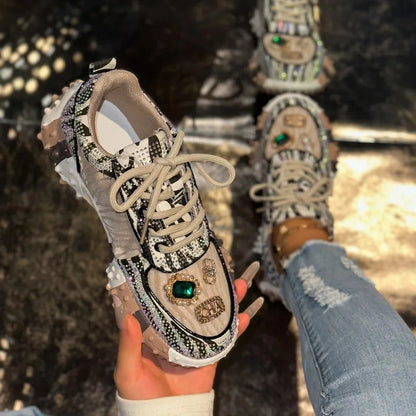 Women’s Rhinestone Platform Sneakers