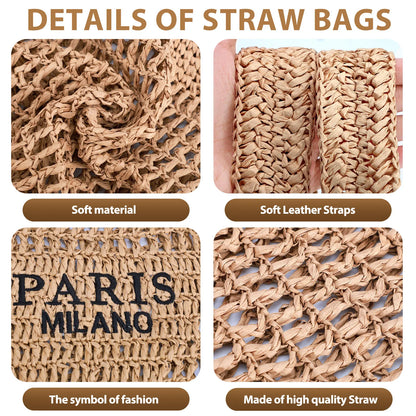 Woven Straw Beach Tote