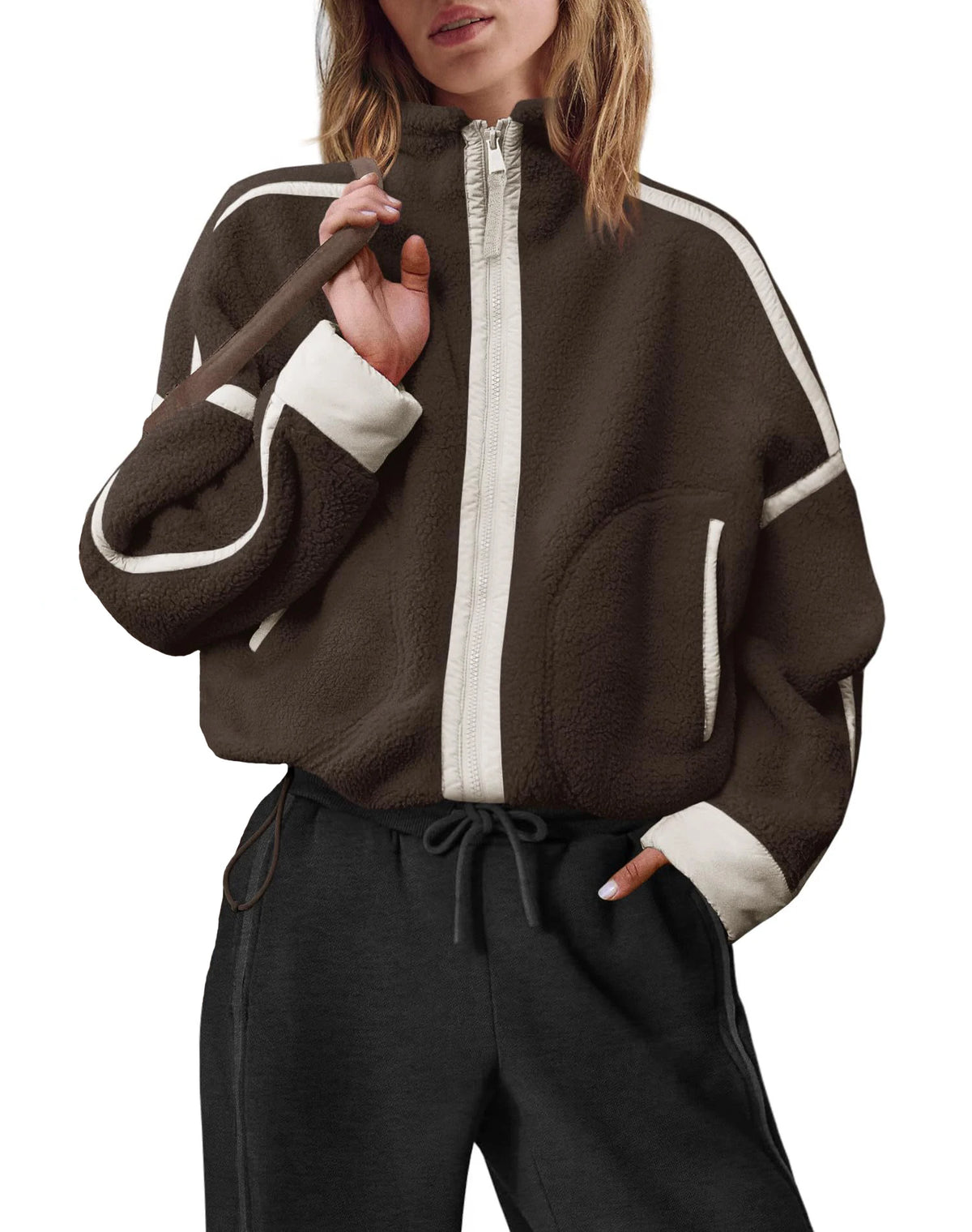 Sherpa Fleece Zip Jacket