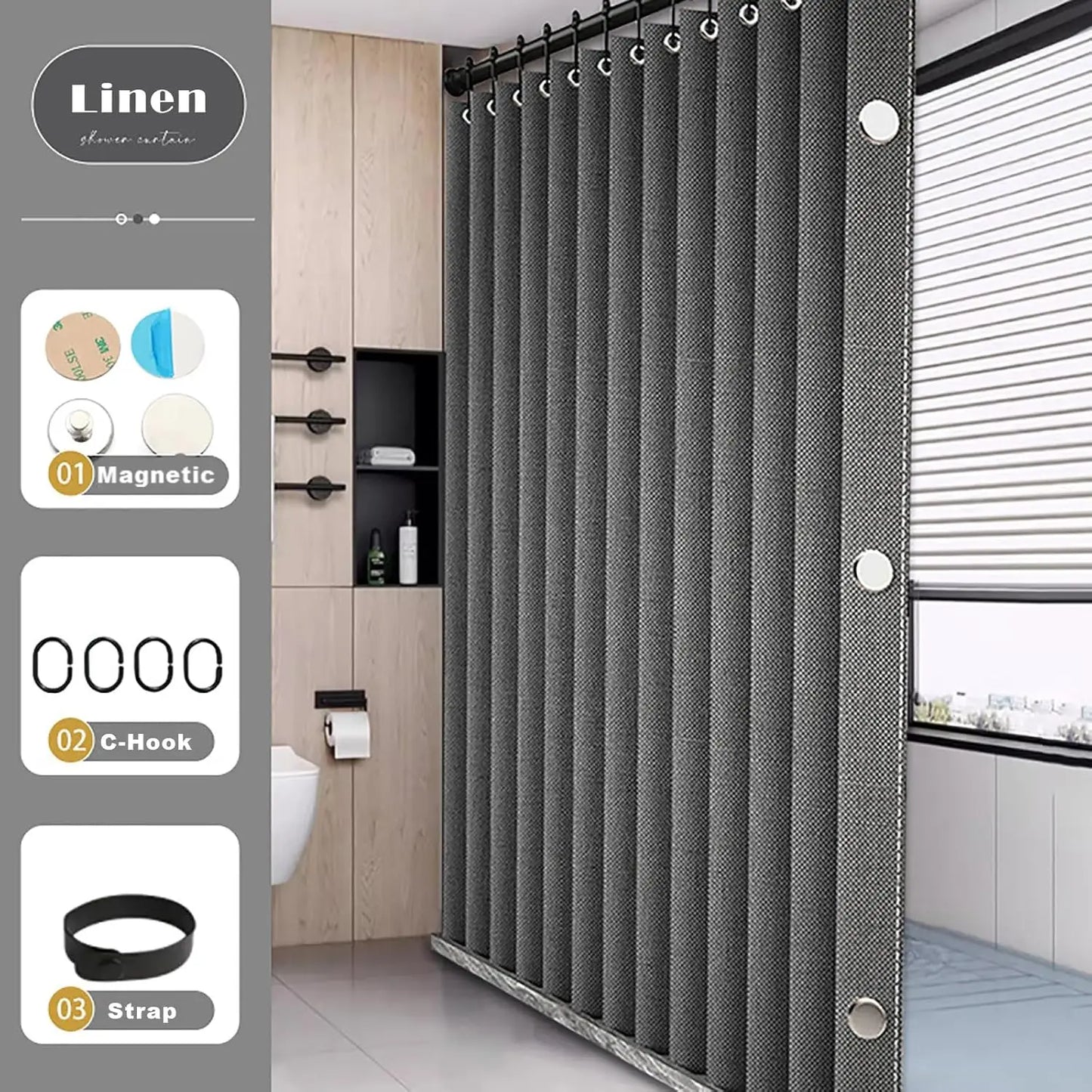 Folding Shower Curtain