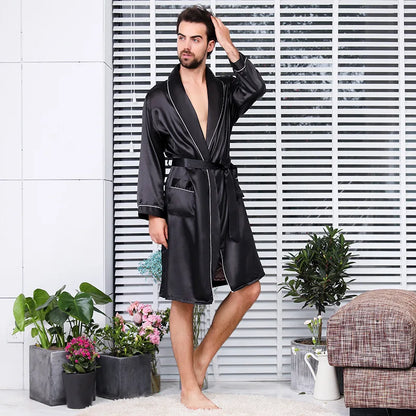 Satin Plus-Size Pajama Bathrobe