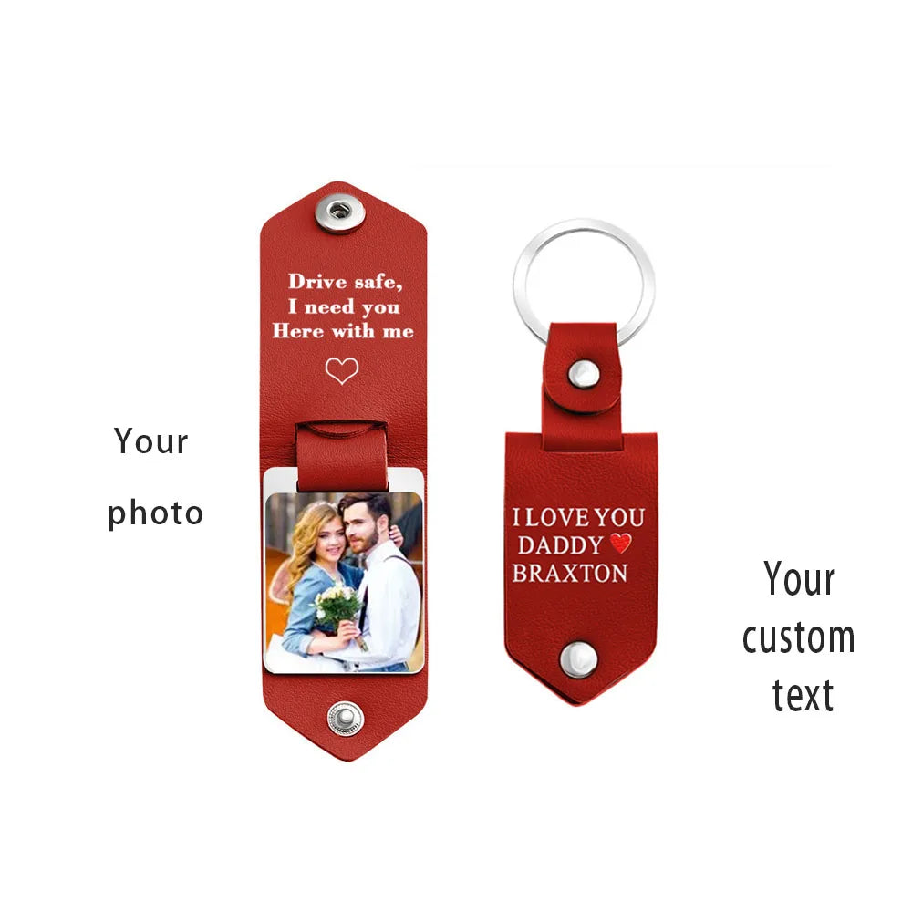 Personalized Leather Keychain