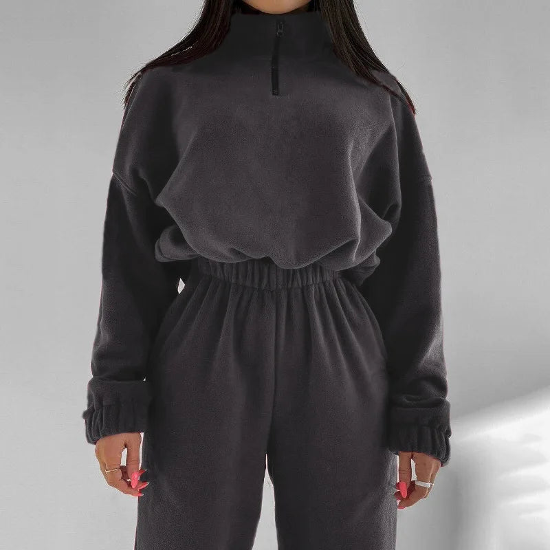 Women Two-Piece Hooded Sportswear Set