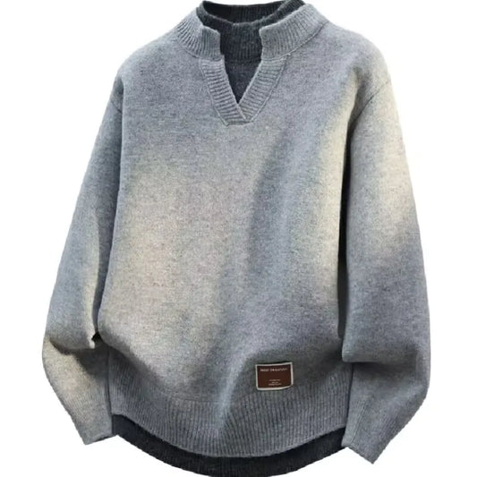 Fake Two-Piece Pullover Sweater