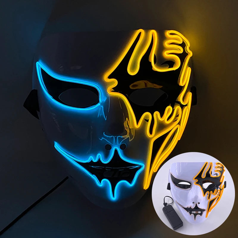 Glowing EL Wire Party Mask