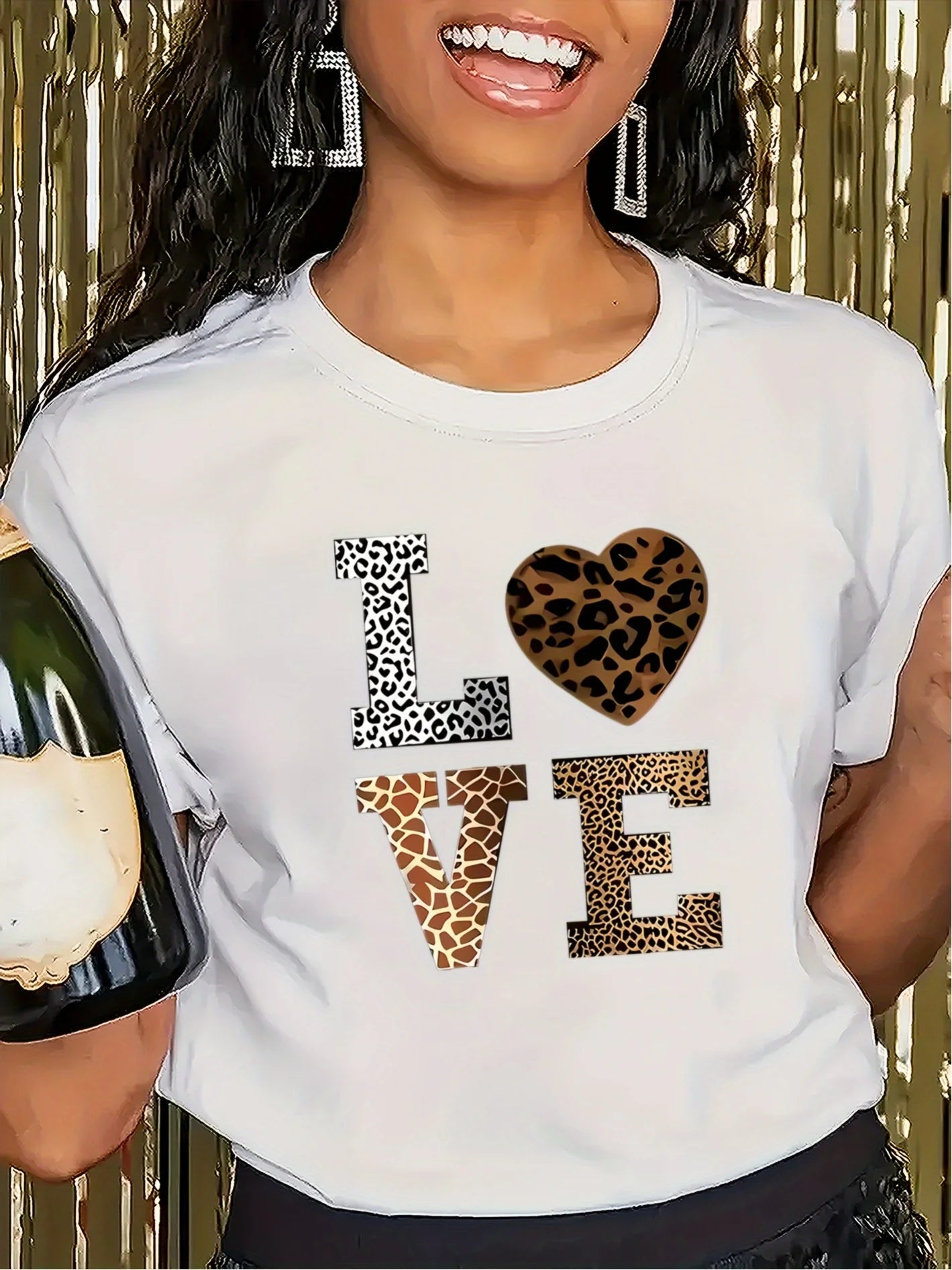 Leopard Heart Love T-Shirt