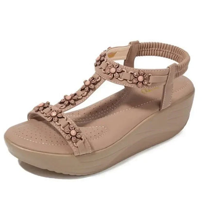 Floral Gladiator Wedges