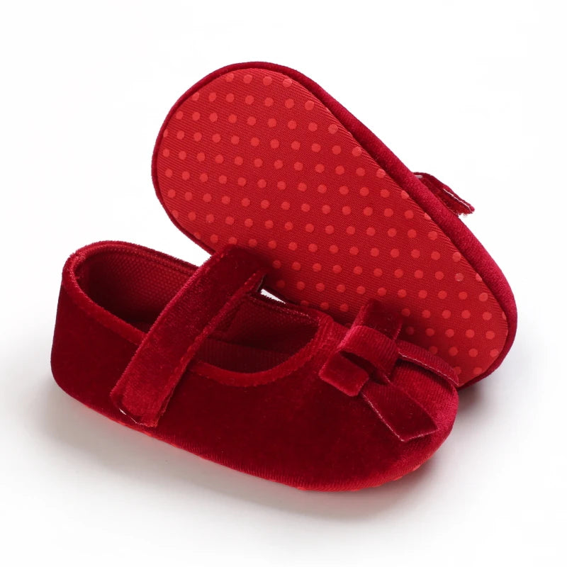 Red Fluffy Baby Princess Shoes