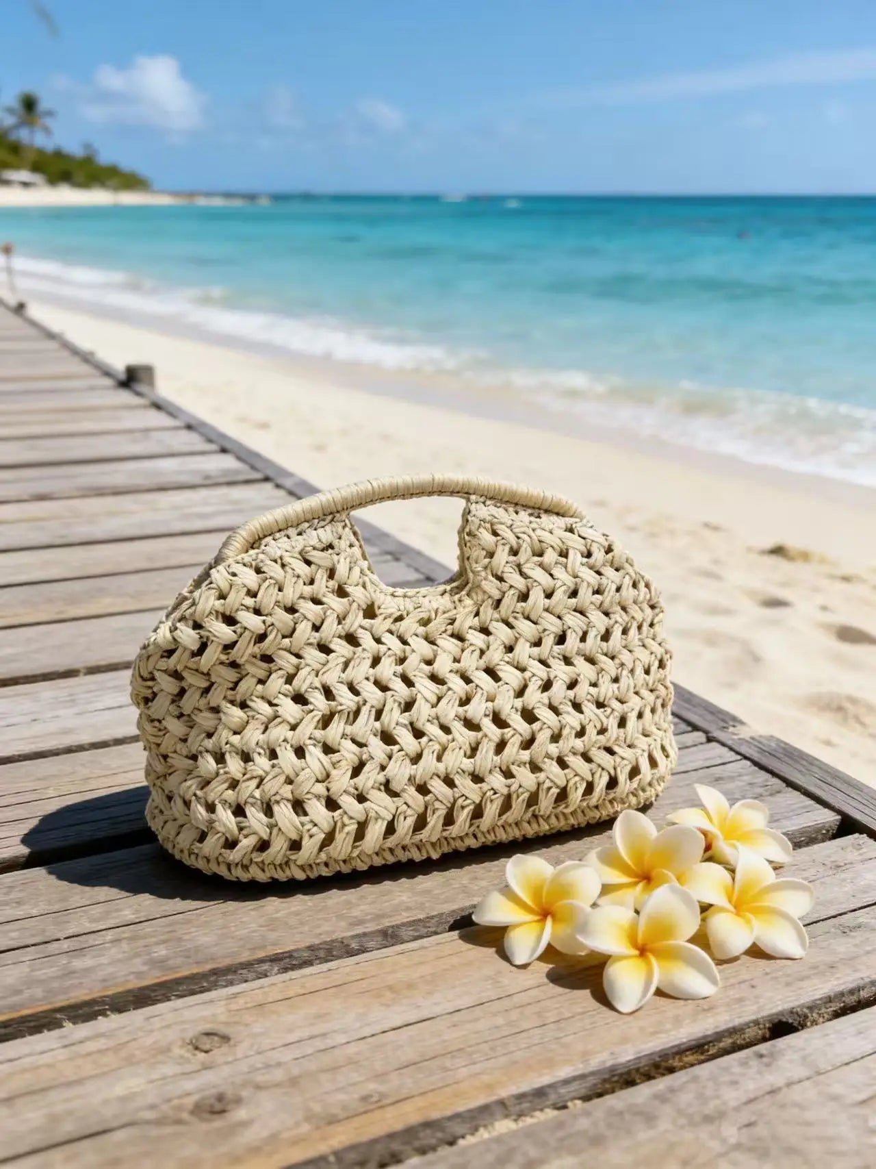 Handwoven Basket Weave Clutch