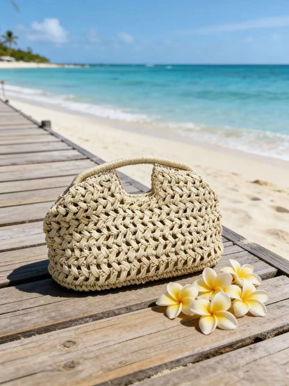 Handwoven Basket Weave Clutch