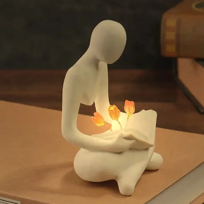Resin Tulip Lamp Figurine