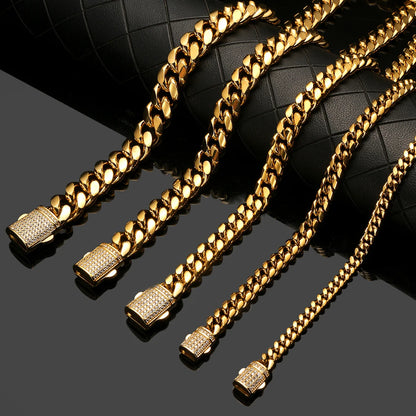 Stainless Steel Cuban Chain Necklace