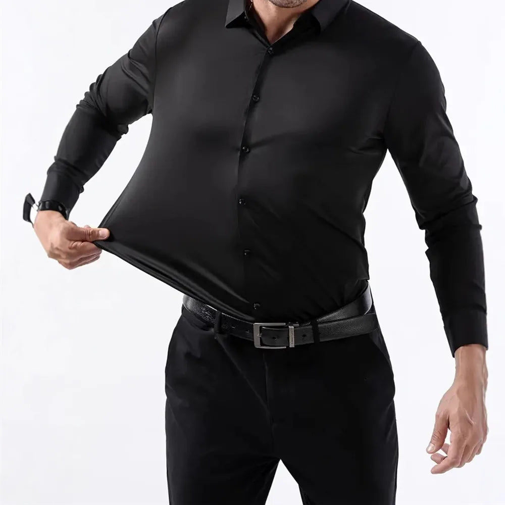Elegant Square Collar Dress Shirt