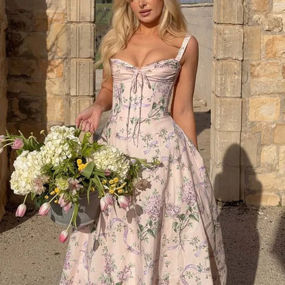 Spaghetti Strap Midi Dress