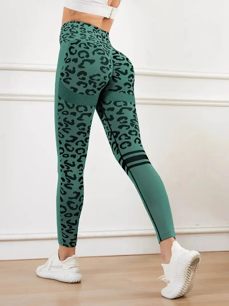 Seamless Leopard Hip-Lift Leggings