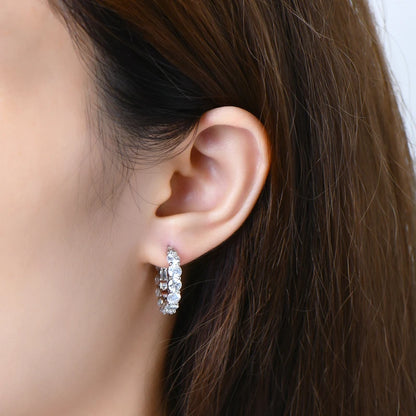 Moissanite Hoop Earrings