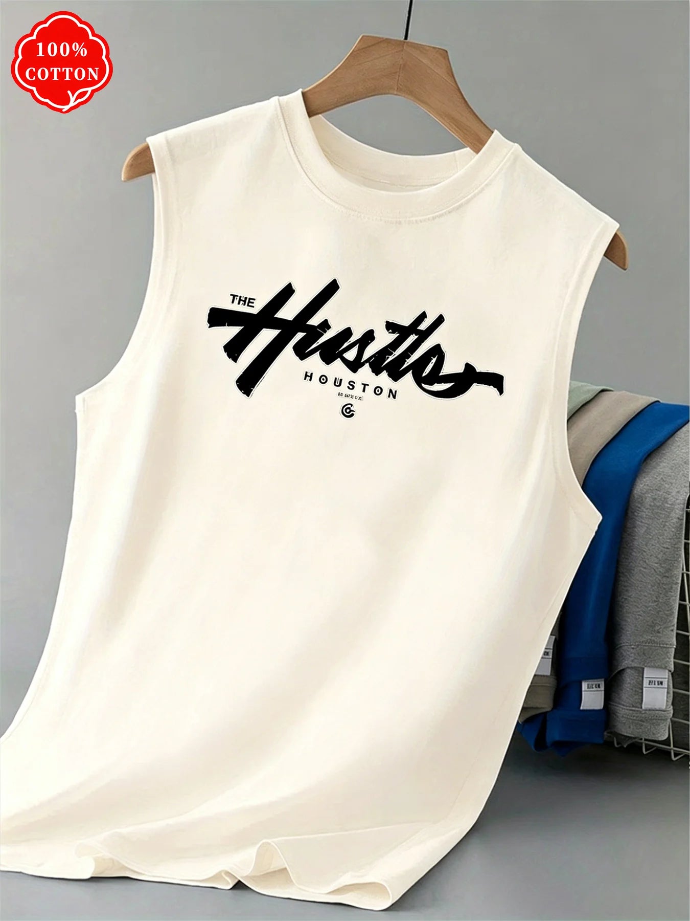 Cotton Houston Print Sleeveless Vest