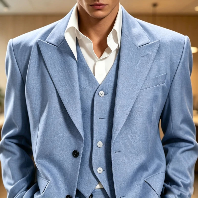 Vintage Peak Lapel Slim Suit
