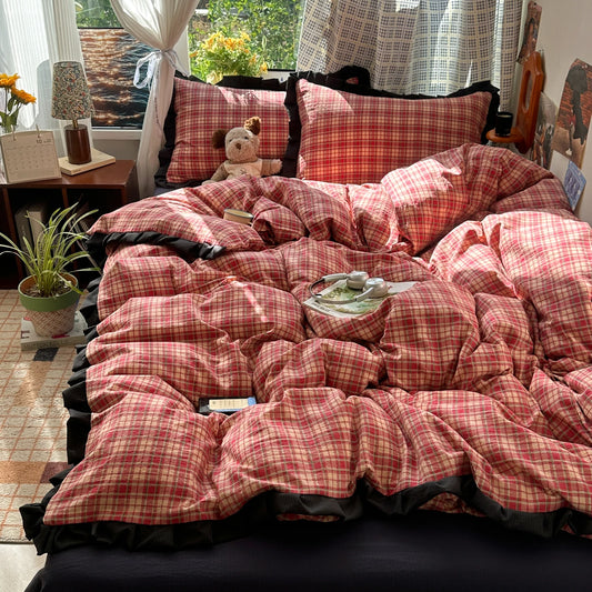 Plaid Bedding Set