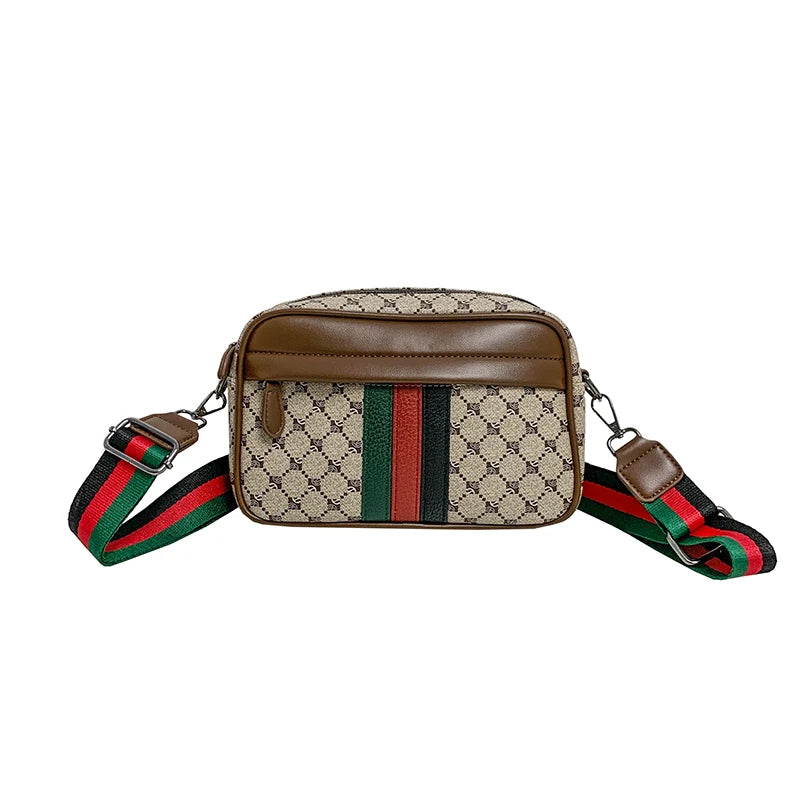 Color Block PU Sling Bag