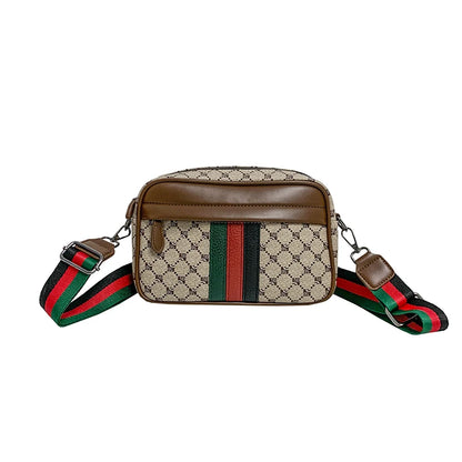 Color Block PU Sling Bag