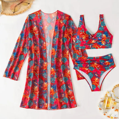 Knotted Floral Bikini Set