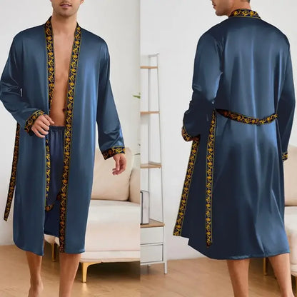 Ice Silk Pajama Robe Set
