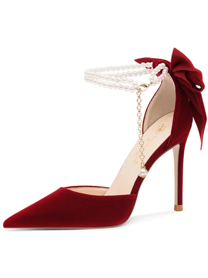 Pearl Bow Heels