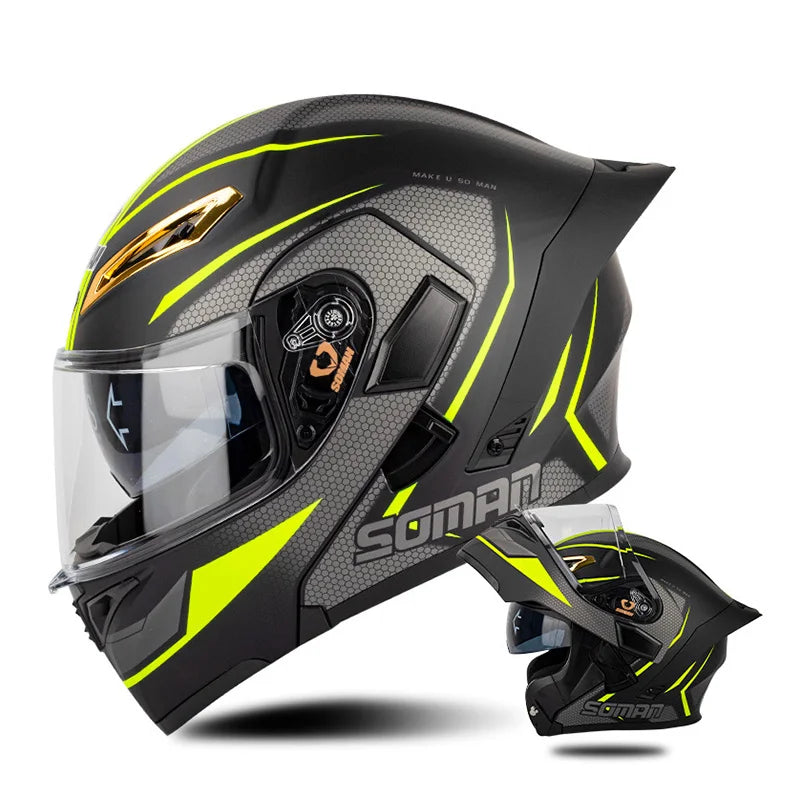 Quick-Release Dual-Lens Modular Helmet